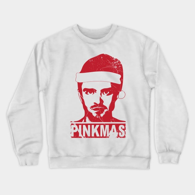 Pinkmas Jesse Pinkman Christmas Santa Claus Shirt Crewneck Sweatshirt by ryanjaycruz